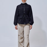 Ruby Pleated Track Pants in Khaki