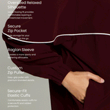 Talia Dynamic Windbreaker in Burgundy