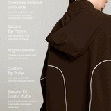 Talia Dynamic Windbreaker in Dark Brown