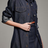 Valerie Denim Jacket Dress in Indigo