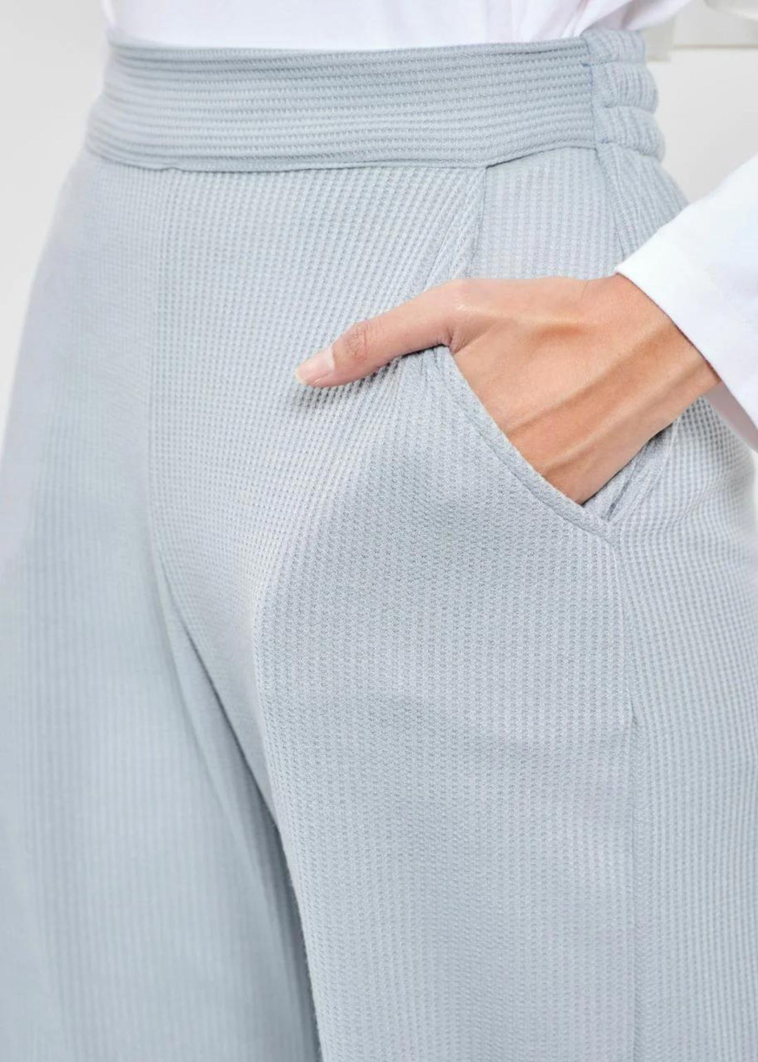 DONNA Straight Cut Pants in Baby Blue