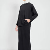 DONNA A Line Skirt in Onyx Black
