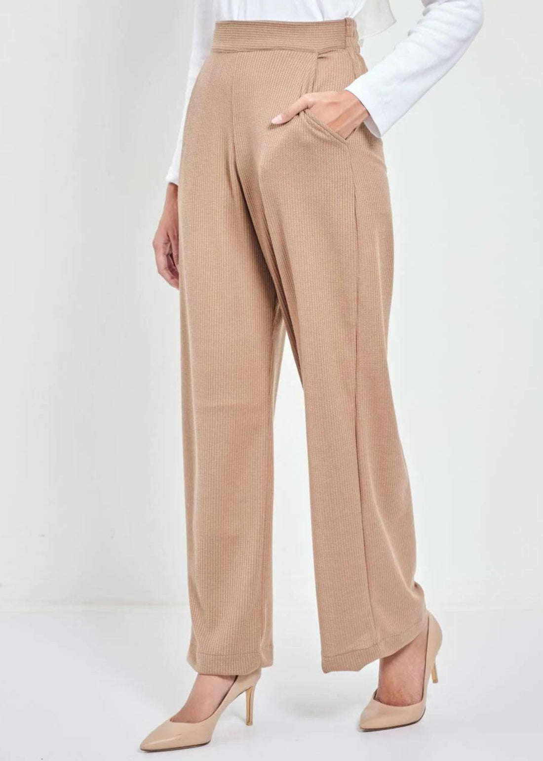 DONNA Straight Cut Pants in Cocoa Brown