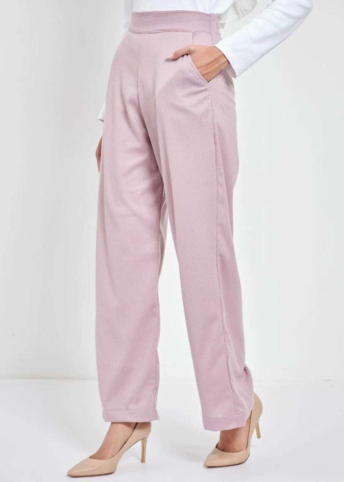 DONNA Straight Cut Pants in Periwinkle